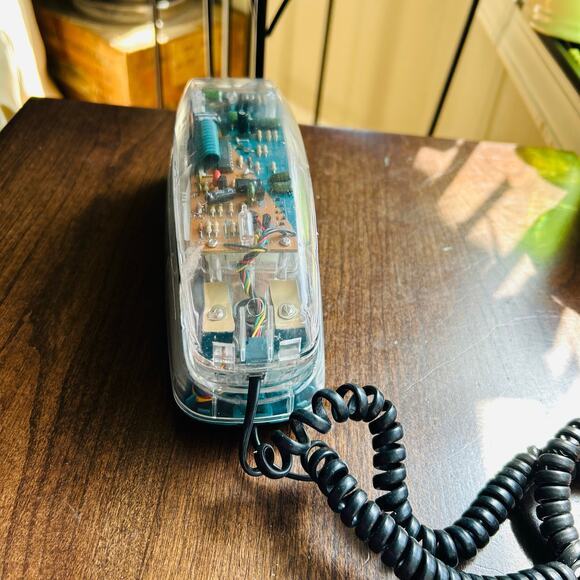 Vintage Conair Transparent Phone Retro 80s 90s Clear Neon Model SW205 - Picture 6 of 11